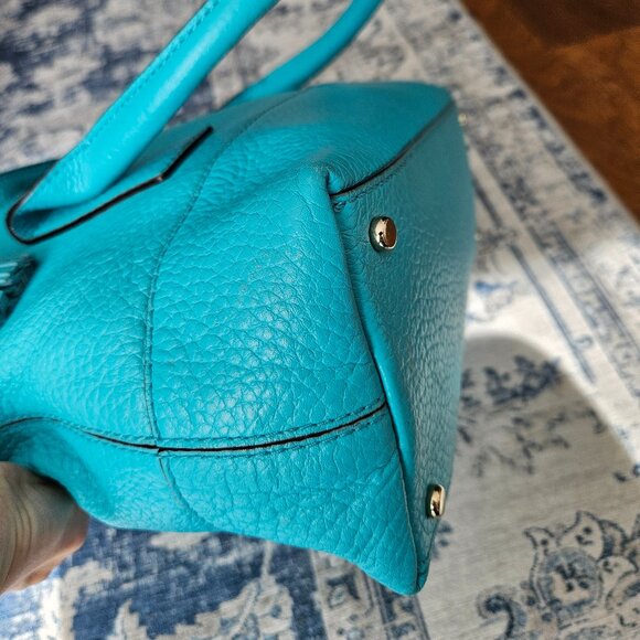 Teal Kate Spade ♠️ Carmen Southport Avenue Leather Convertible Satchel - Picture 3 of 6